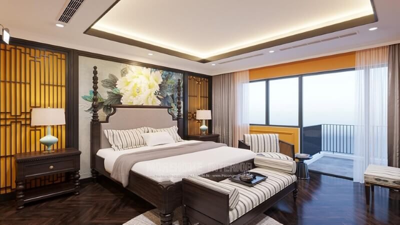 Trang trí nội thất phòng ngủ đẹp với đồ gỗ tự nhiên