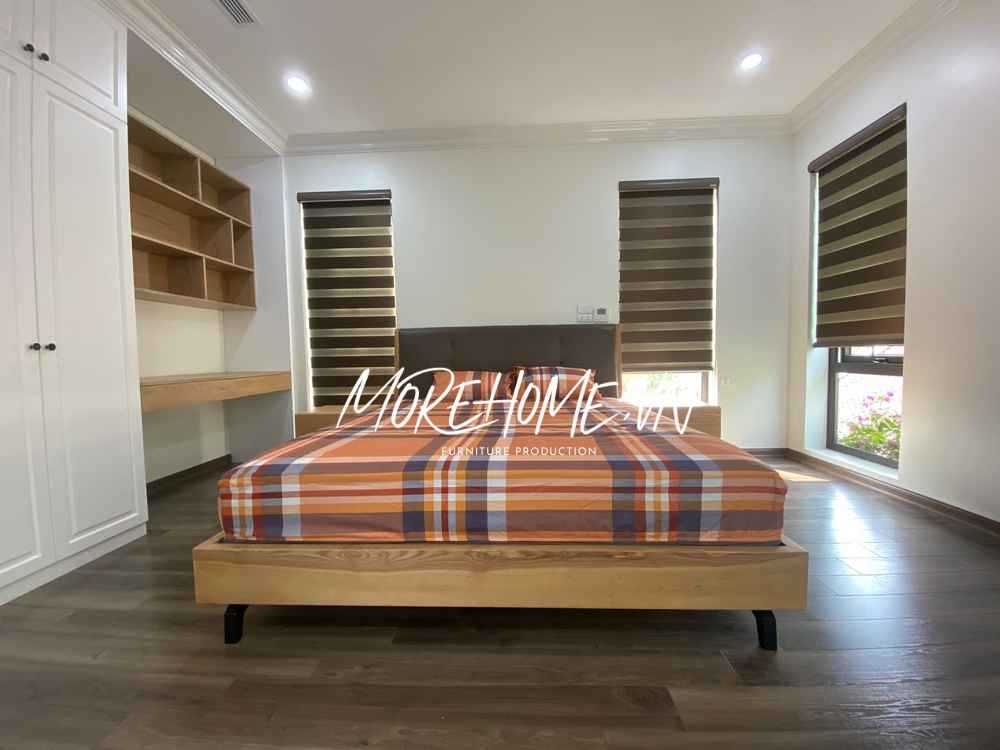 Bàn học treo tường gỗ công nghiệp hiện đại không gian học tập riêng biệt thoải mái, yên tĩnh mang đến sự tập trung